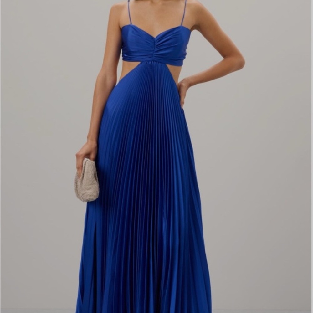 DELFI Zulay blue pleated dress - Picture 2 of 7